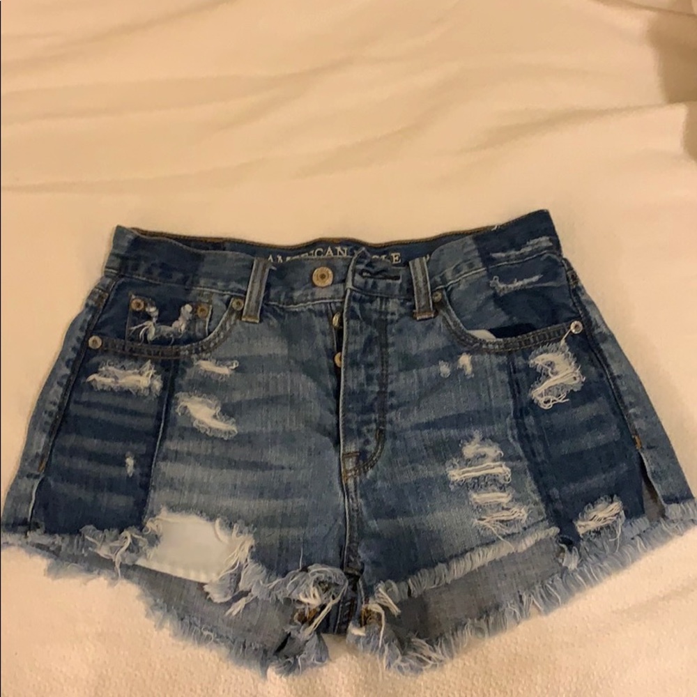 Festival high rise jean shorts size 0